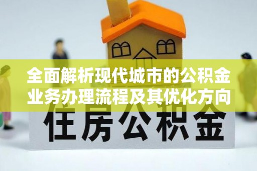 溪湖全面解析现代城市的公积金业务办理流程及其优化方向