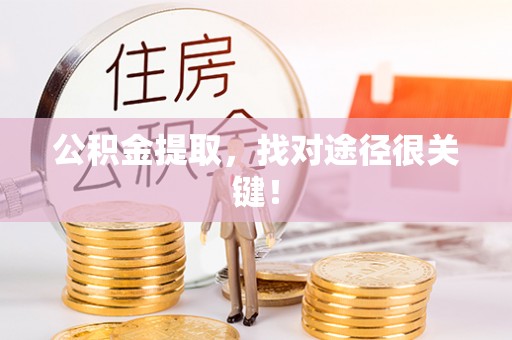 溪湖公积金提取，找对途径很关键！